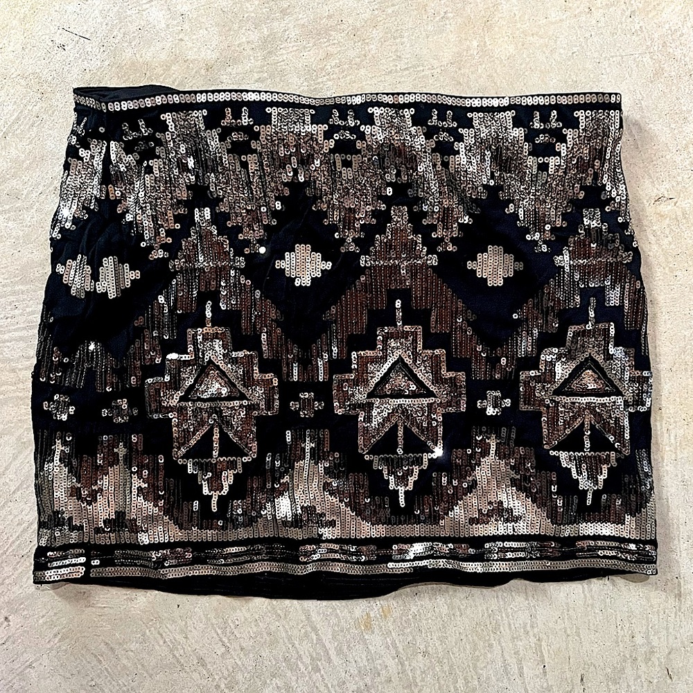 Express Sequin Mini Skirt